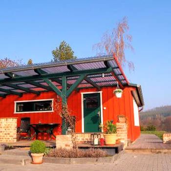 Detached holiday home in the Harz with wood stove and covered terrace